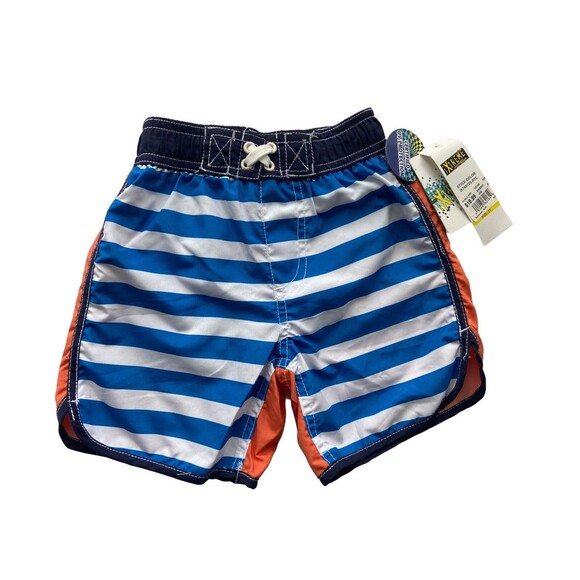 iXtreme Toddler Boys Swim Trunks size 2T Blue Striped Beach Vacation Swim Lesson - Picture 2 of 15